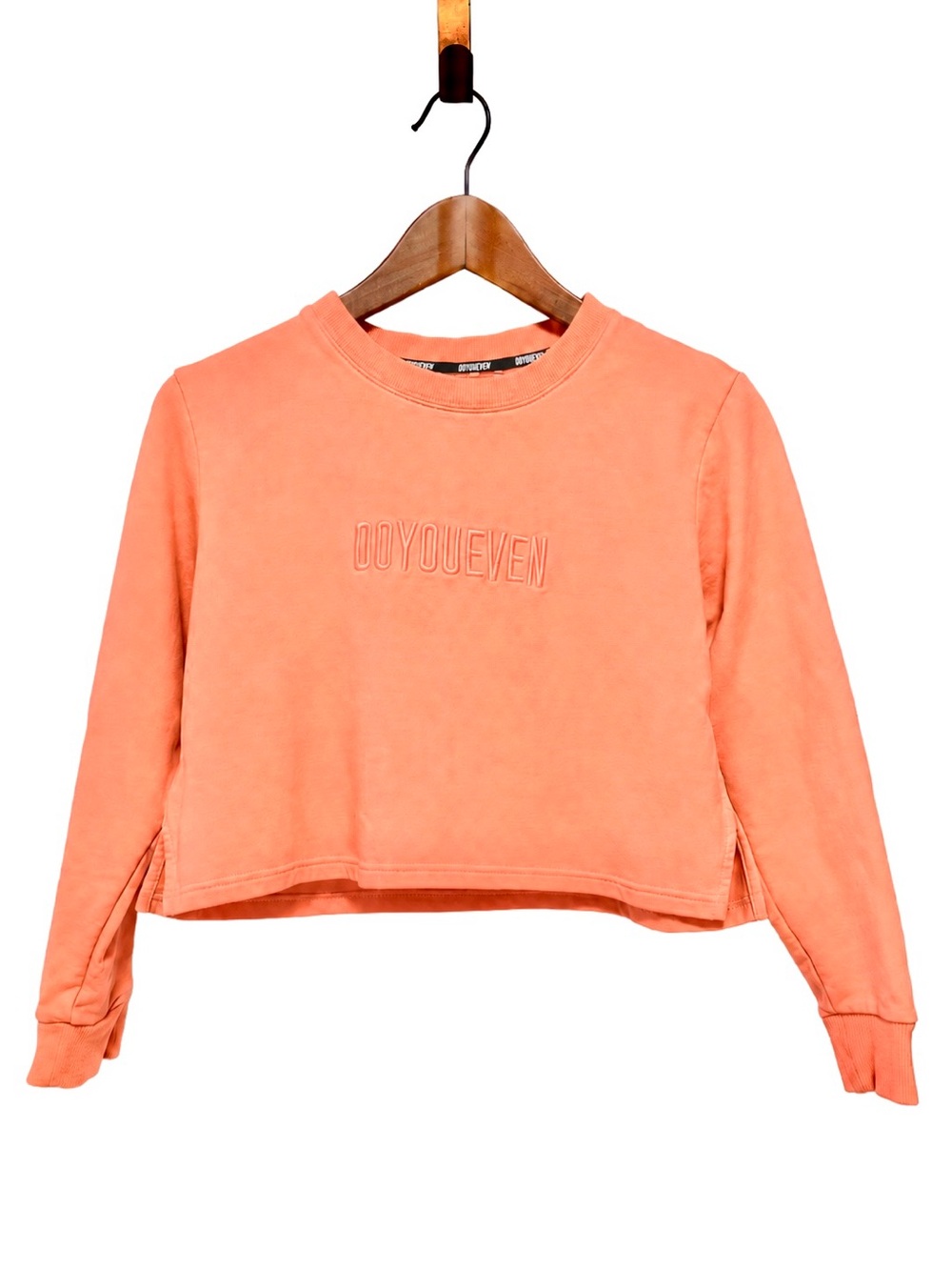 DOYOUEVEN Coral Cropped Sweatshirt Athleisure Gym Streetwear XS